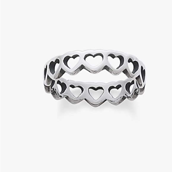 James Avery Tiny Hearts Silver Ring - Picture 1 of 4